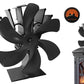 Heat Powered Fireplace Fan Eco-Friendly Stove Fan with Thermometer