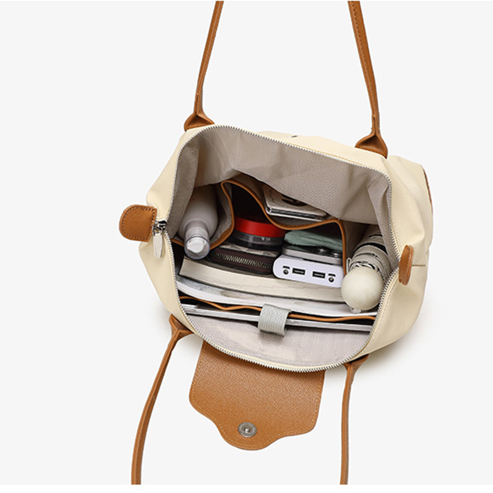 Stylish Waterproof PU Tote Bag for Women Shoulder Handbag with Top Handle