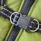 Dog Winter Jacket Padded Pet Clothes with Zipper Warm Vest Coat Comfortable Pet Vest-Green