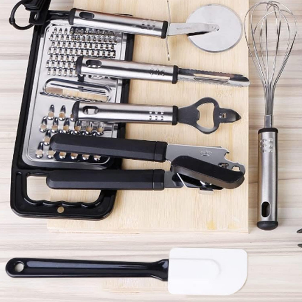 23Pcs Cooking Utensil Set Stainless Steel Heat Resistant Kitchen Gadget Tools