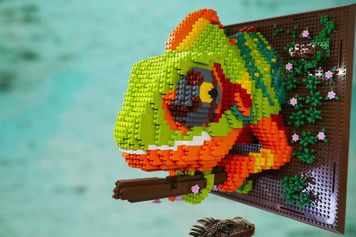 3D Wall Art Animal Building Blocks Set 3D Creative Building Toy
