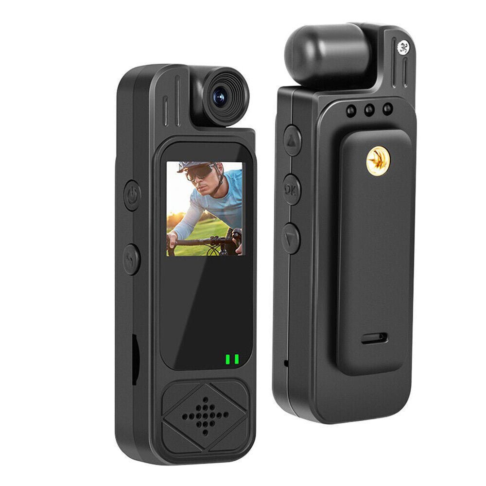 1080P Portable Body Camera with 180-degree Rotating Lens Mini FHD Video Recorder