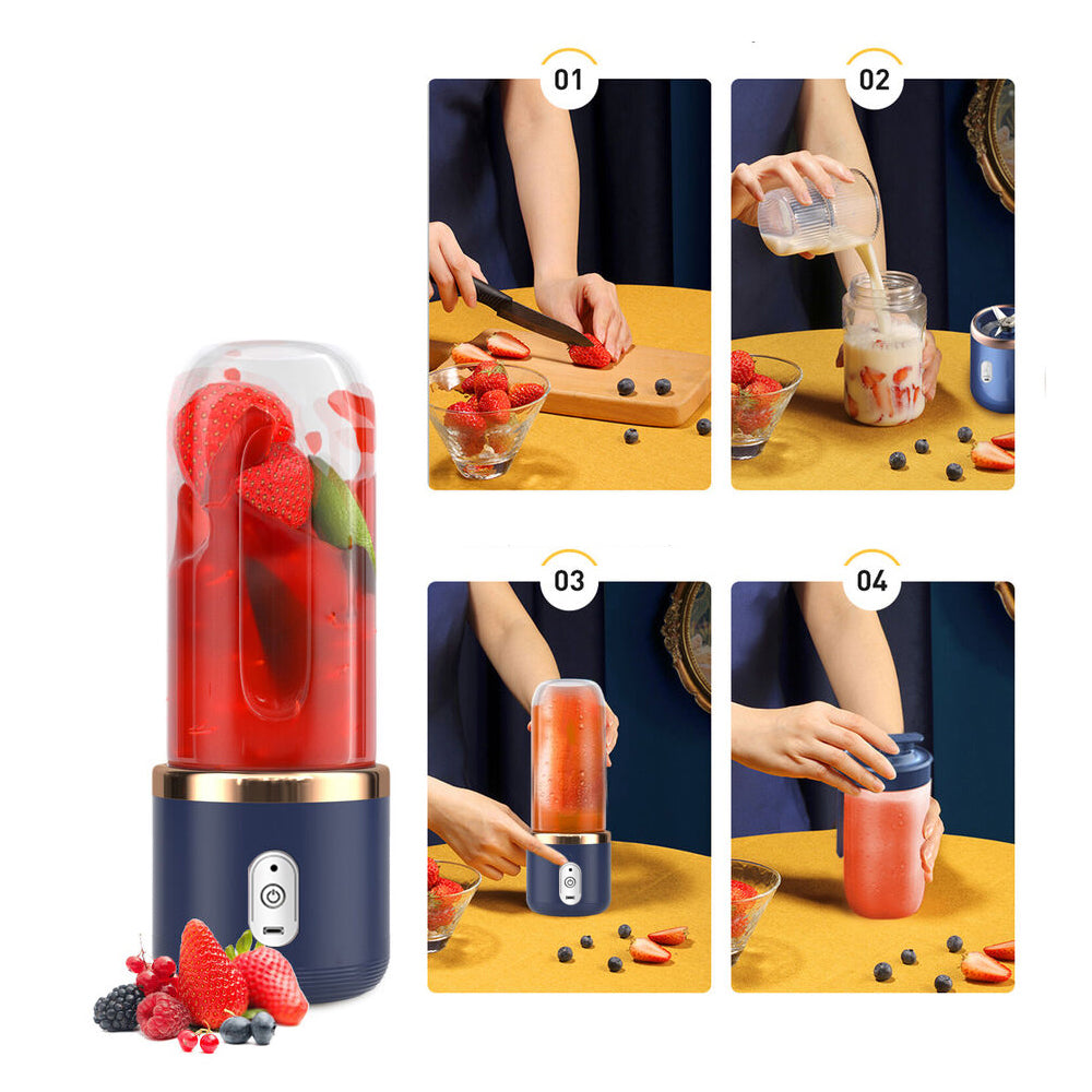 400ml Portable Electric Mini Juice Maker Blender Smoothie Juicer