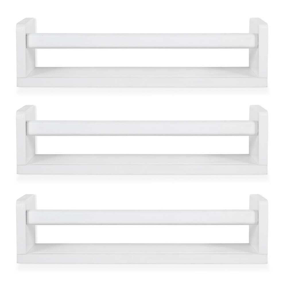 3 Pack Floating Wall Mounted Book Display Shelves