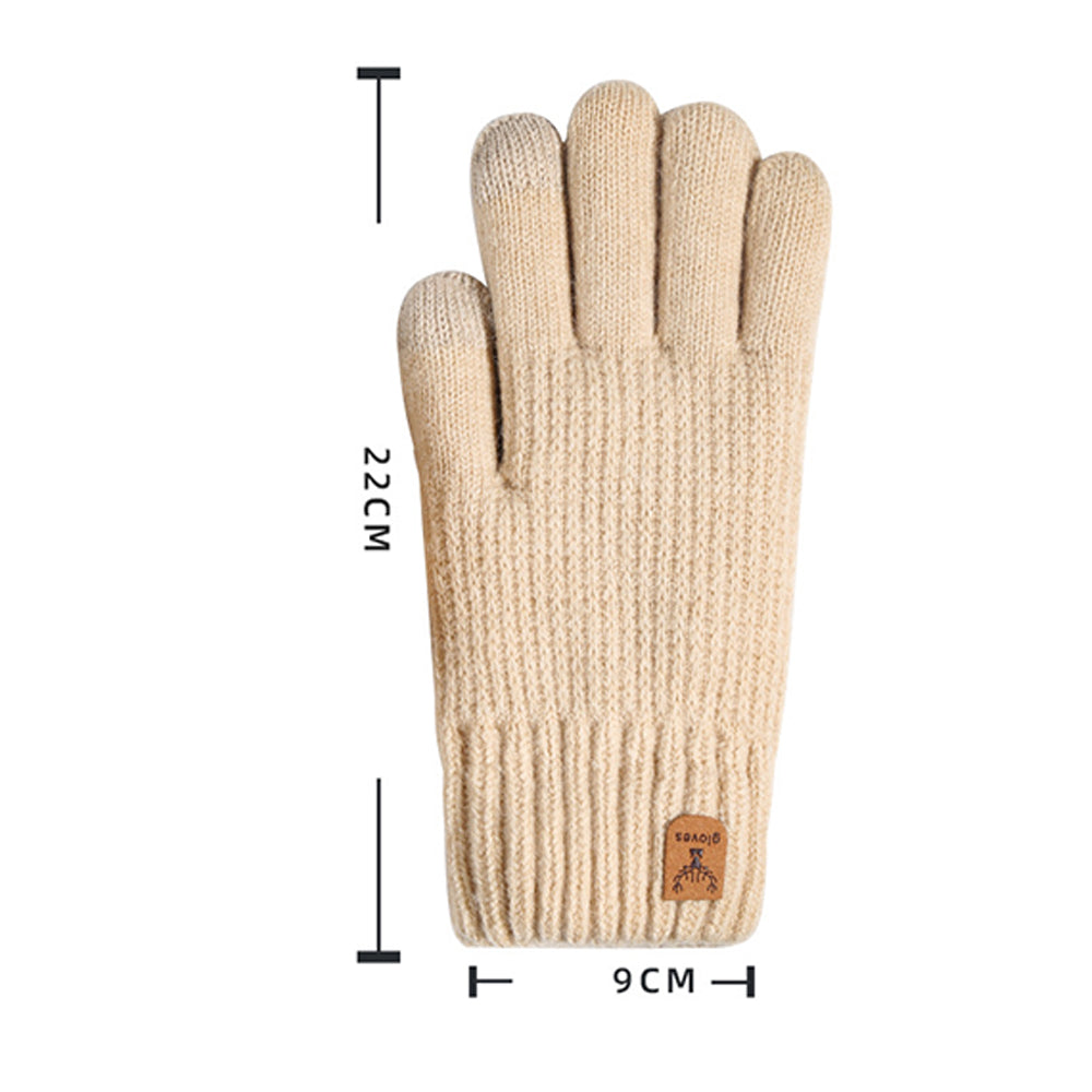 Full Finger Gloves Winter Touchscreen Plus Fleece Warm Gloves