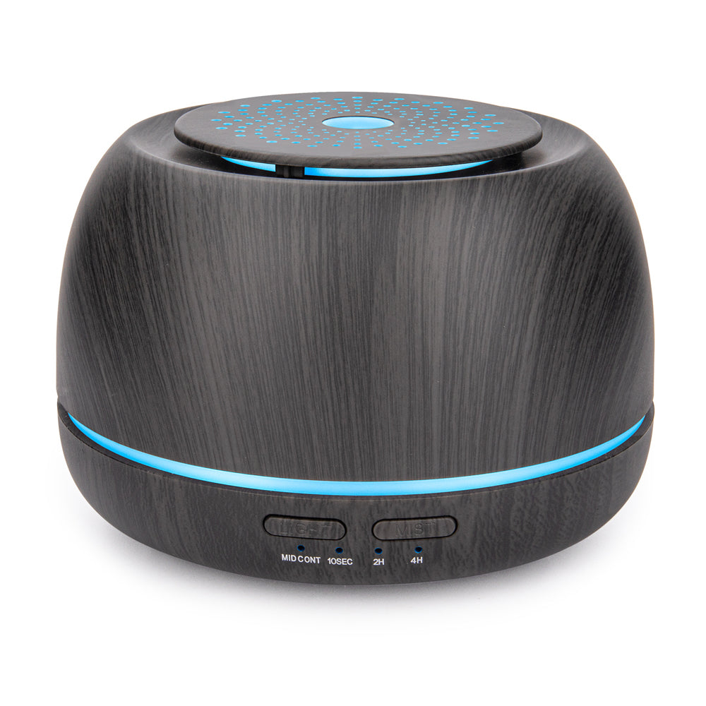 300ML Wood Grain Essential Oil Diffuser with 7 Color LED Light