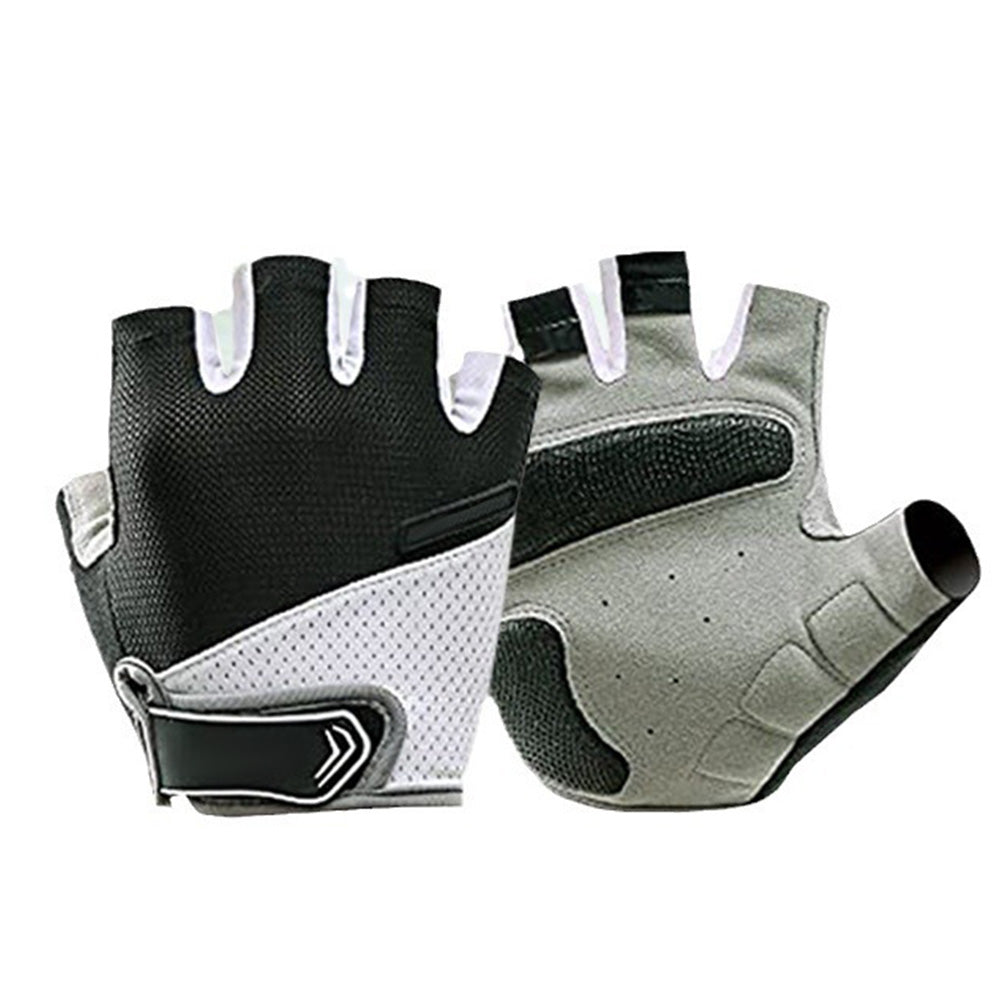 1 Pair Cycling Half Finger Bike Gloves With Anti Slip Pad For Unisex