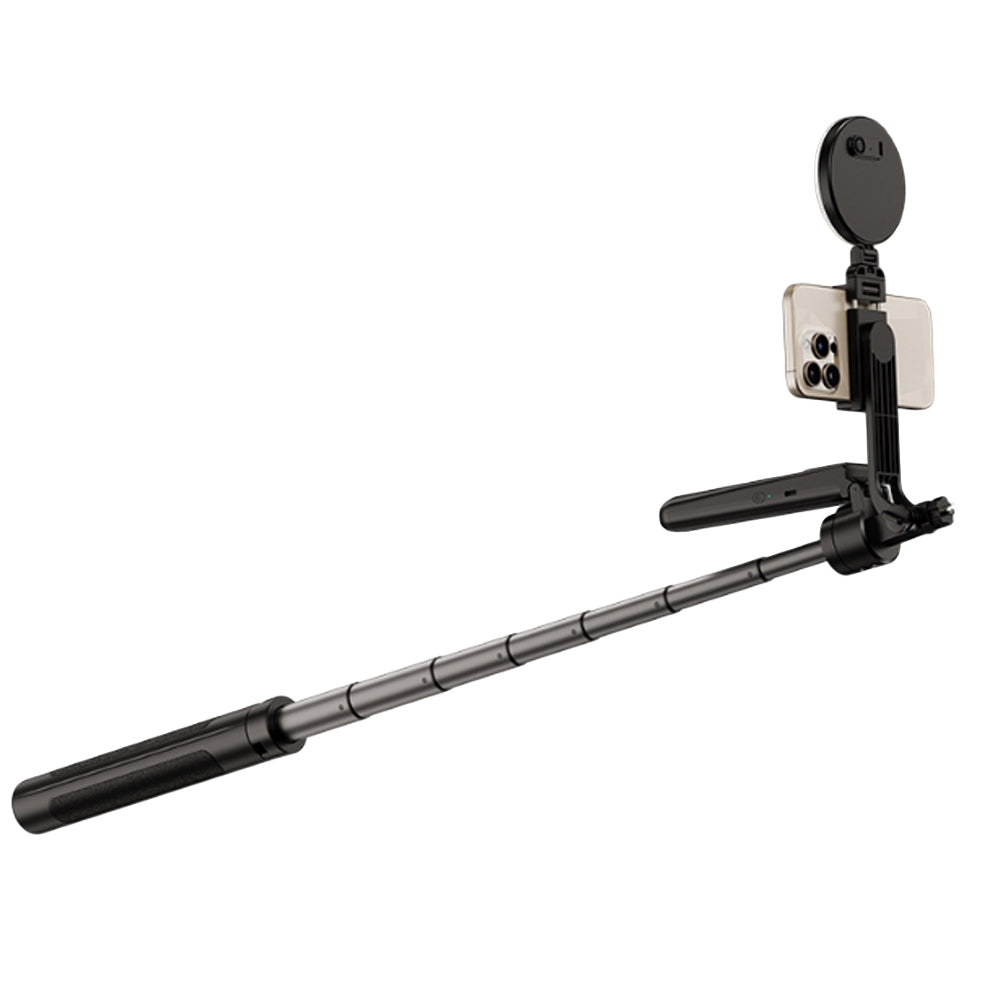 Vlogging Kit with AI Tracking Tripod 2 Lights 2 Mics for iPhone Android Camera