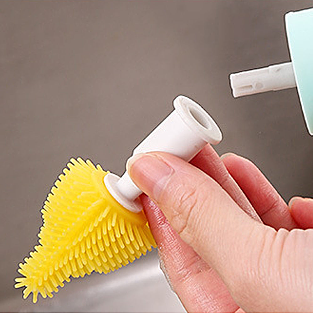 3 in 1 Electric Detachable Silicone Cup Cleaning Brush Set