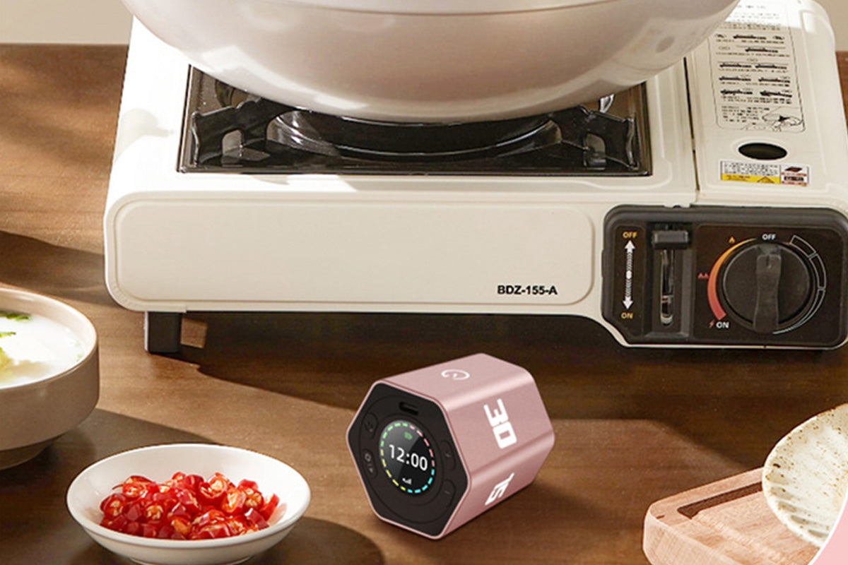 Cube Timer Visual Focus Rotating Timer with Vibration Adjustable Volume Custom Countdown