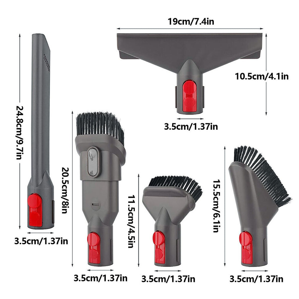 6Pcs Brush Attachment Kit for Dyson V7 V8 V10 V11 Vacuum Cleaner Accessories