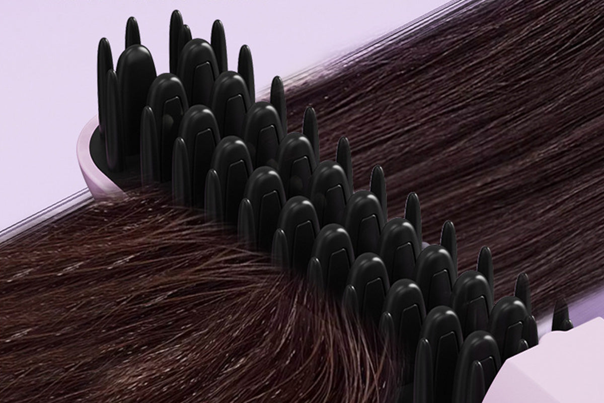 Cordless Rechargeable Hair Straightener Brush Mini Fast Heating Comb For Travel