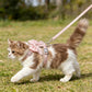 Adjustable Anti Escape Cat Harness Leash with Large Bow