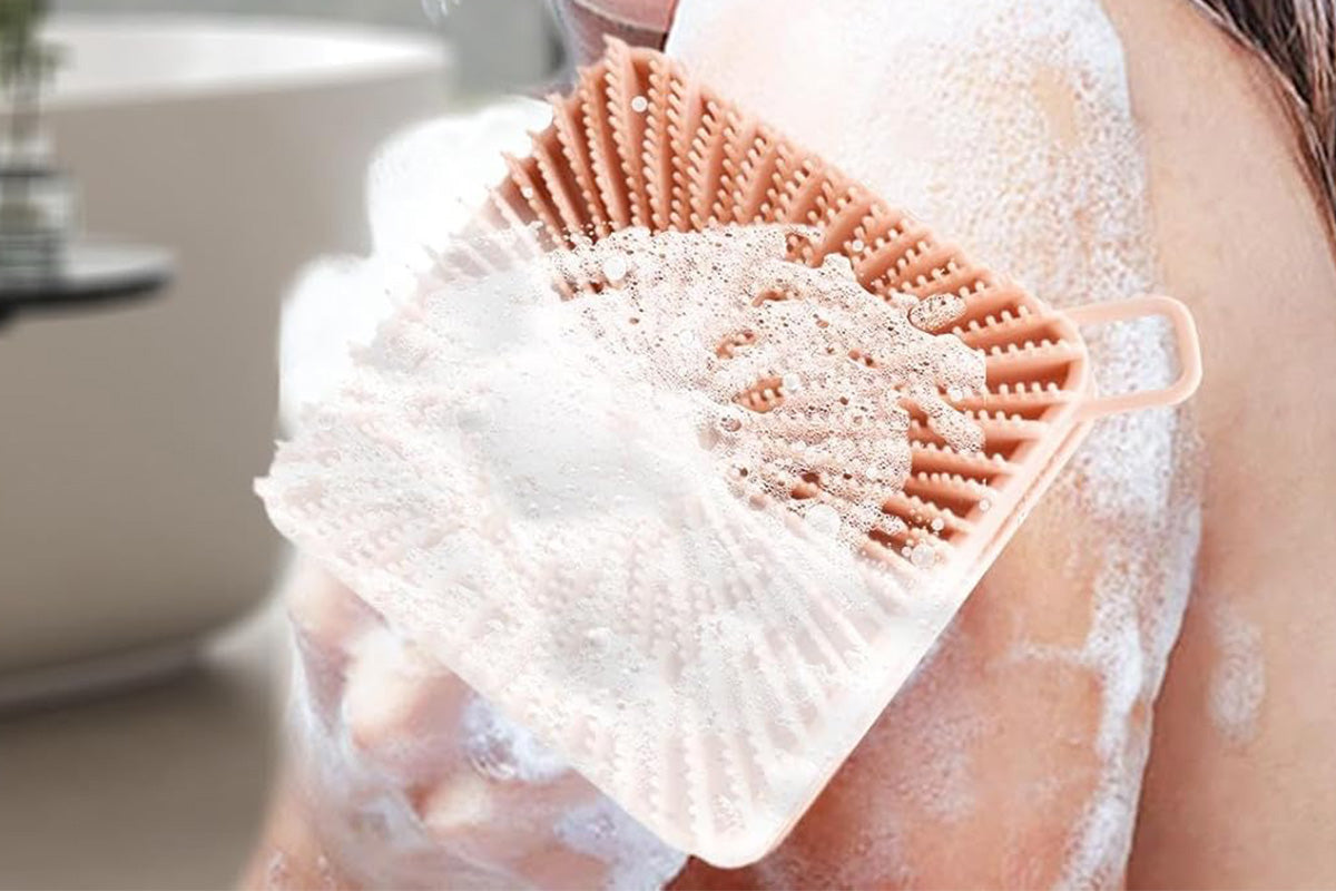 Dual Sided 2 In 1 Silicone Body Shower Scrubber Body Brush Buffer Scrubber