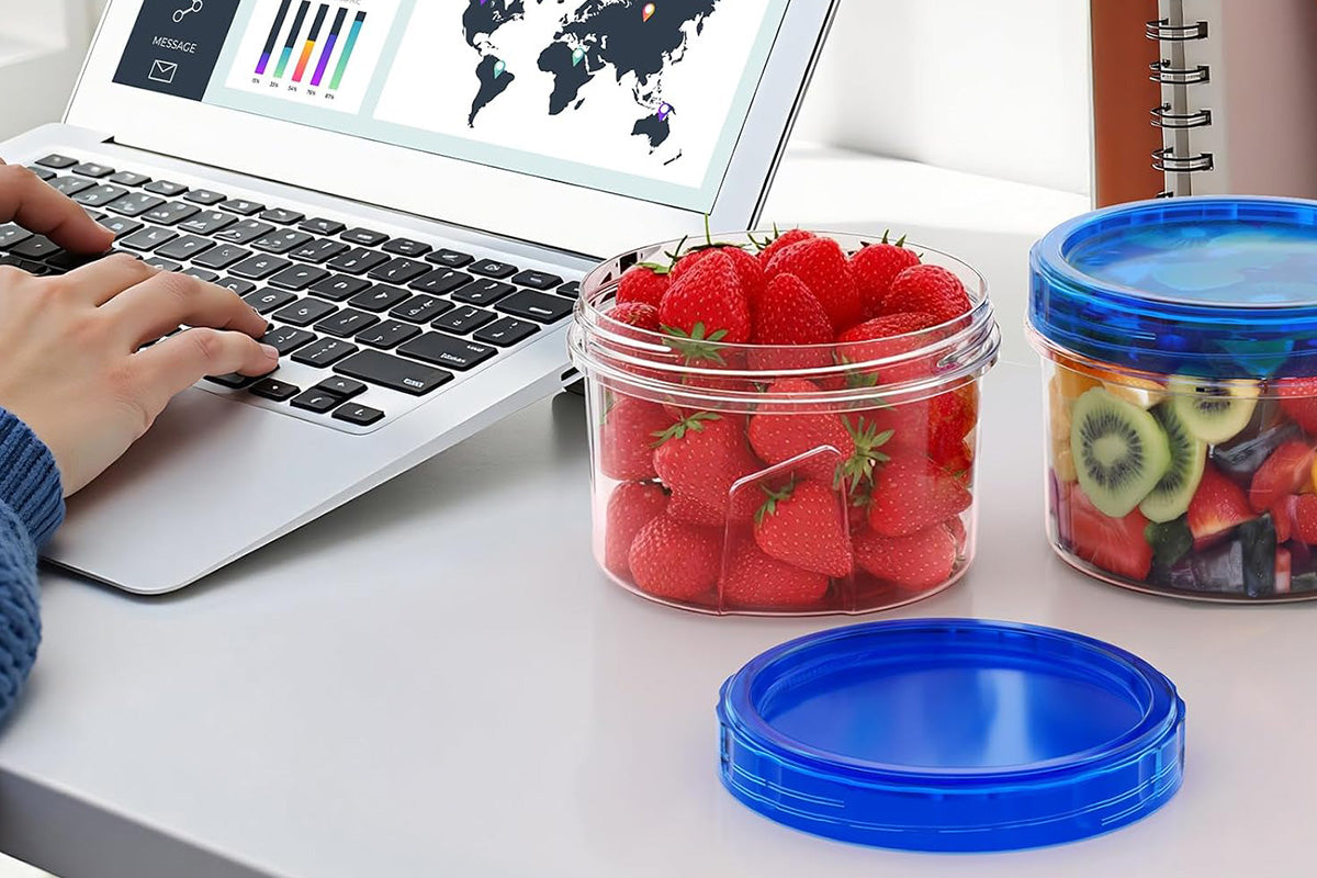 6PCS 500ml Food Storage Containers Microwave and Freezer Safe Reusable Meal Prep Boxes