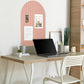 Large Arched Felt Bulletin Board with 30 Push Pins for Home Office School