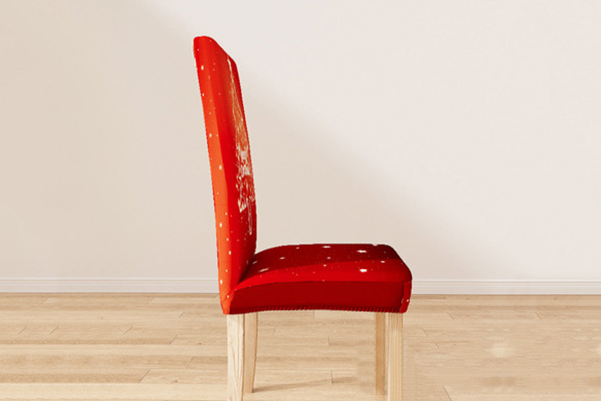 Christmas Chair Cover Slipcover for Dining Chairs for Christmas Parties and Holiday Decor