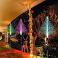 3Pcs  Christmas Trees Solar Lights Optic Fiber Lights-Moon Christmas