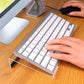 Clear Acrylic Tilted Computer Keyboard Holder for Easy Ergonomic Typing