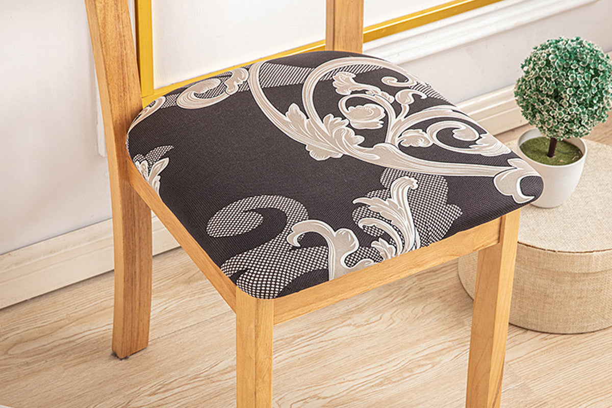 4Pcs Chair Seat Cover Stretch Chair Covers Washable Seat Cushion Slipcovers -ST1