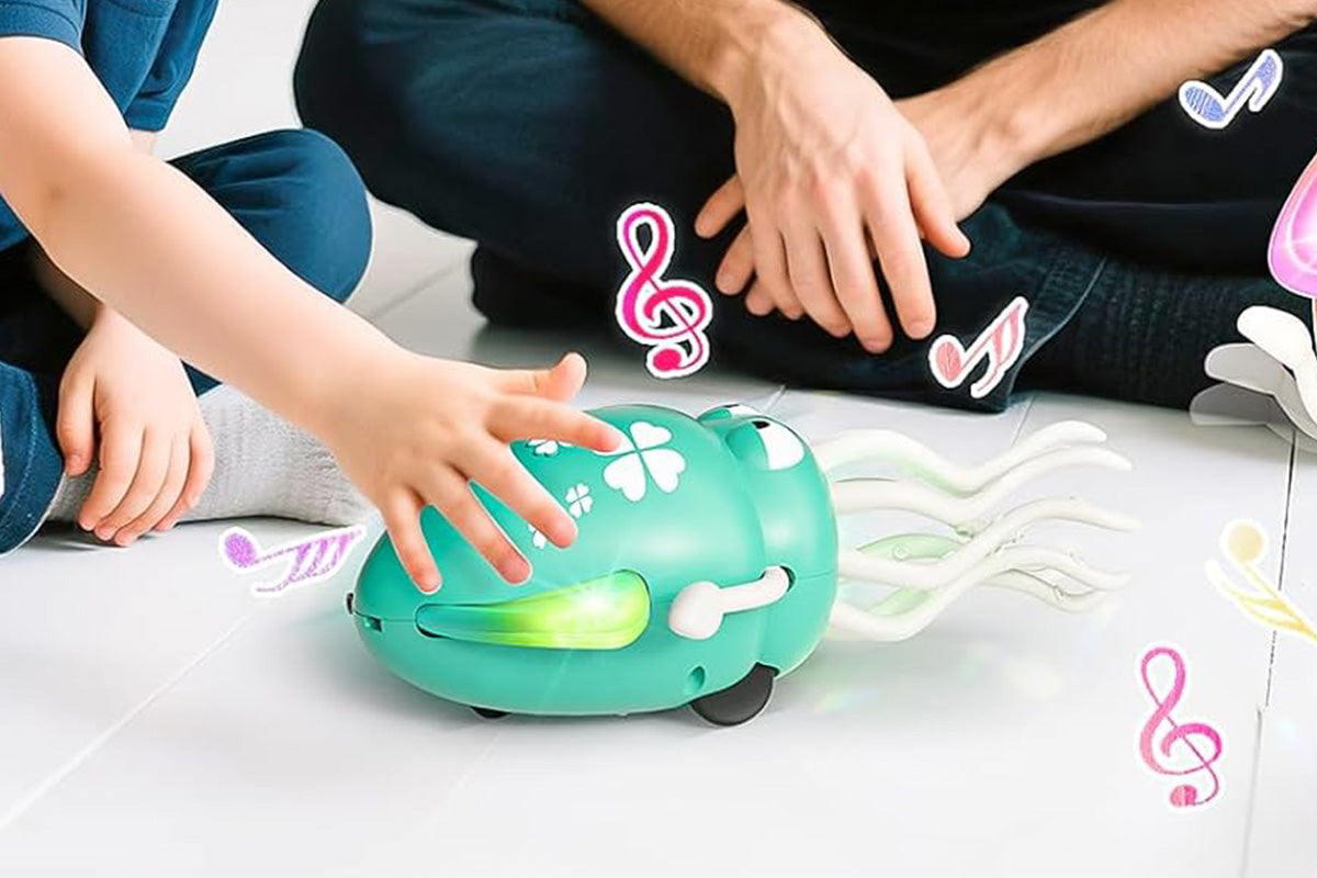 Dancing Octopus Toy Electric Crawling Octopus Tummy Time Toy Dancing Music Squid
