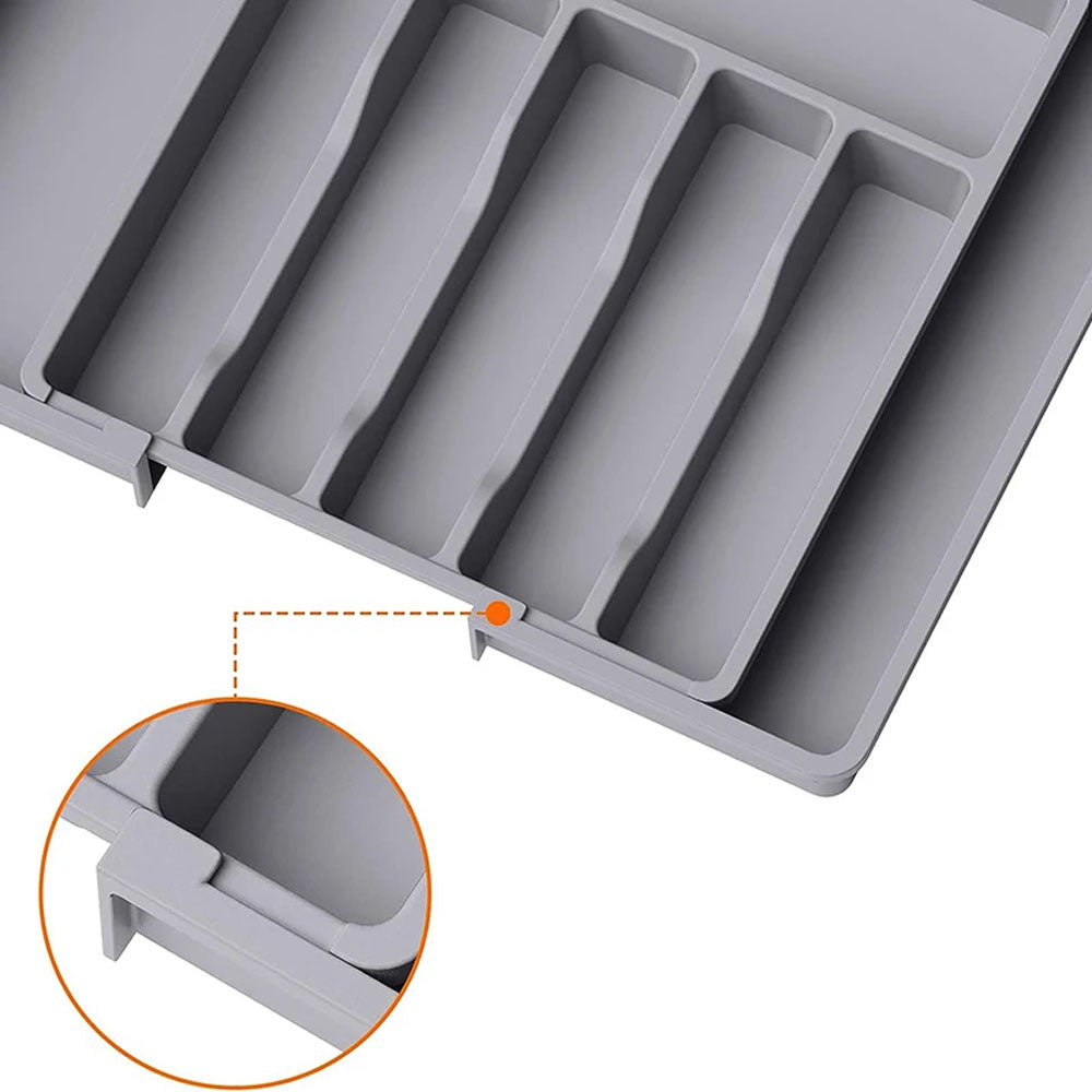 Expandable Utensil Tray Kitchen Drawer Organizer for Forks Knives