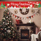 Merry Christmas Xmas Outdoor Banner Flag Pulling Santa Claus Hanging Decoration