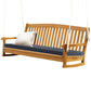 Thick Bench Cushion Porch Swing Cushion Backrest Ties Removable Cover Outdoor -Dark Grey