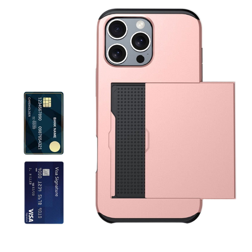 Shockproof Phone Cover Case With Card Holder For iPhone 16 Pro
