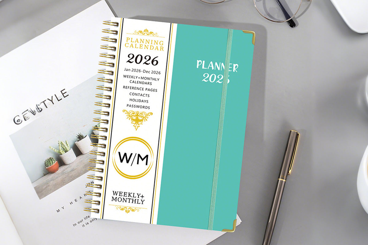 2026 Planner Weekly Monthly A5 Daily Organizer January to December Calendar Notebook