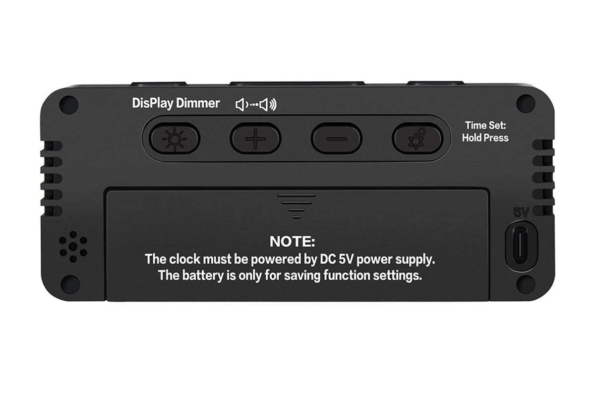 Small Digital Alarm Clock with 6 Dimmers and 5 Alarm Volumes for Bedrooms