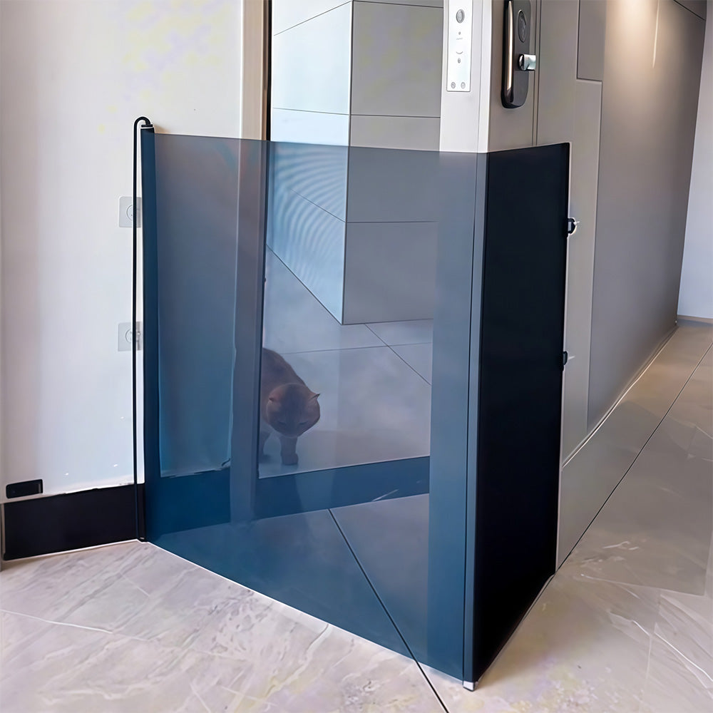 Retractable Pet Gate No Drill Barrier for Dogs and Cats Indoor Outdoor Use
