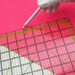 4Pcs Square Acrylic Quilting Rulers Set Green Non Slip Patchwork Sewing Templates