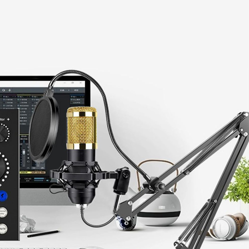Recording Condenser Microphone Kit with Sound Card for Streaming YouTube TikTok