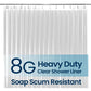 PEVA Waterproof Plastic Bathroom Shower Curtain with Rust Proof Grommets Clear
