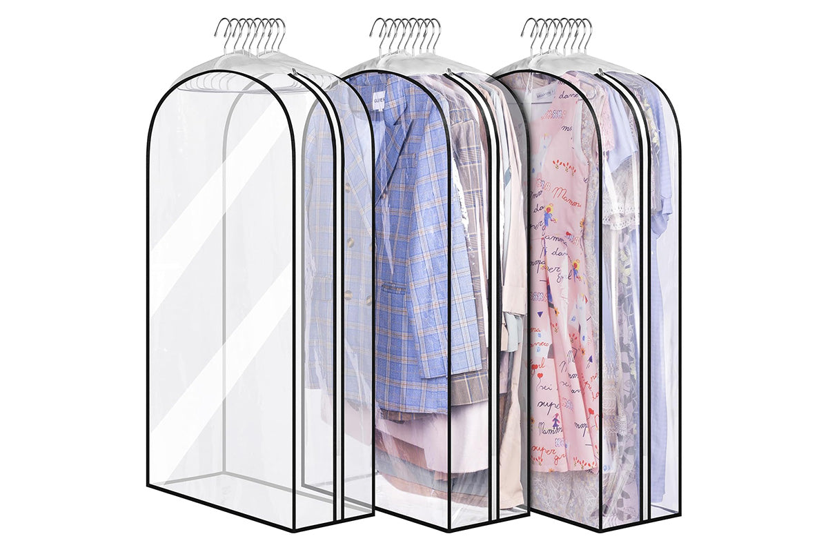 All Clear Garment Bags Hanging Clothes Waterproof for Suit Shirts Coats Dresses