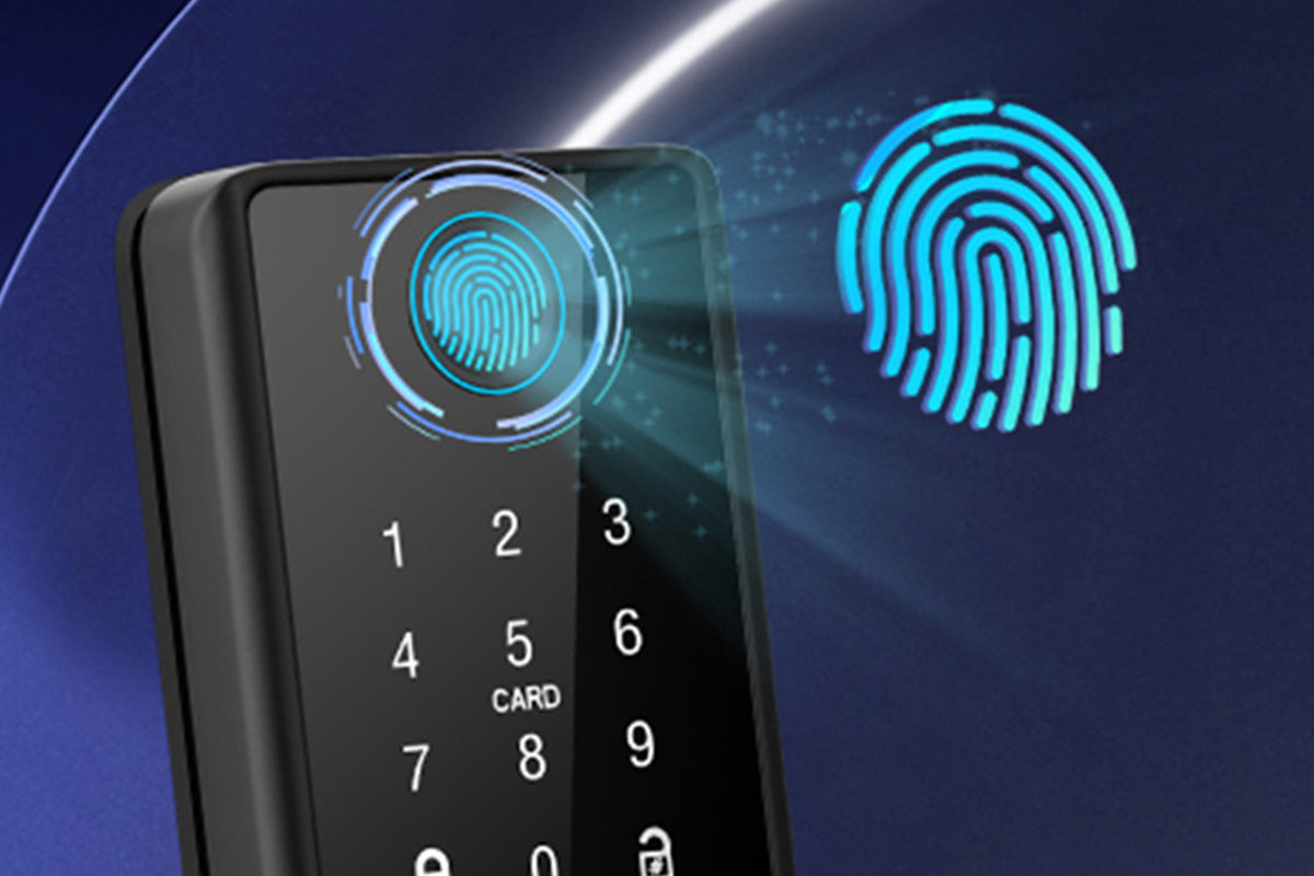 Keyless Smart Door Lock Fingerprint Password Card App Control Auto Lock