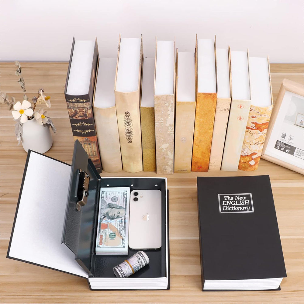 Fake Book Safe with Combination Lock Book Safe Lock Box for Cash Jewellery