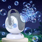 Bubble Machine Automatic Bubbles Blower With LED Light And 360 Degree Rotation