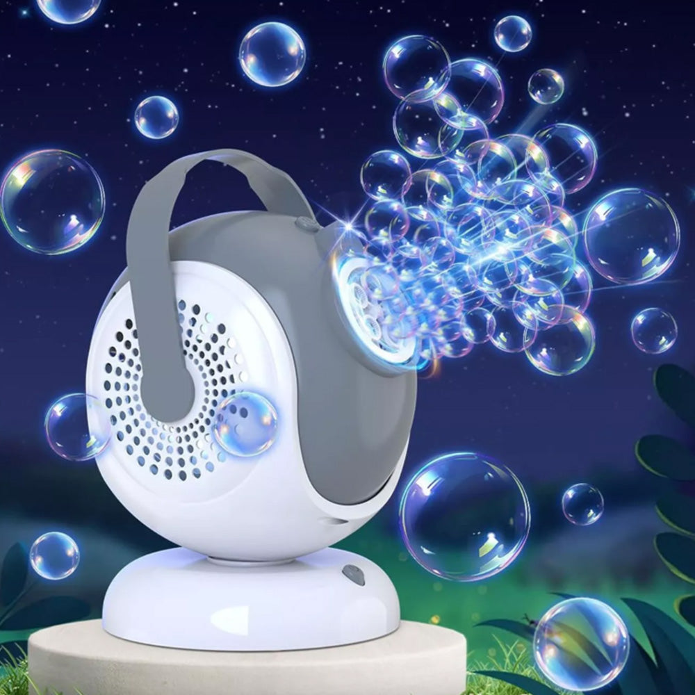 Bubble Machine Automatic Bubbles Blower With LED Light And 360 Degree Rotation