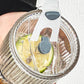 Iced Coffee Cups with Lid Ribbed Glass Tumbler with Straw Leak Proof Reusable for To Go