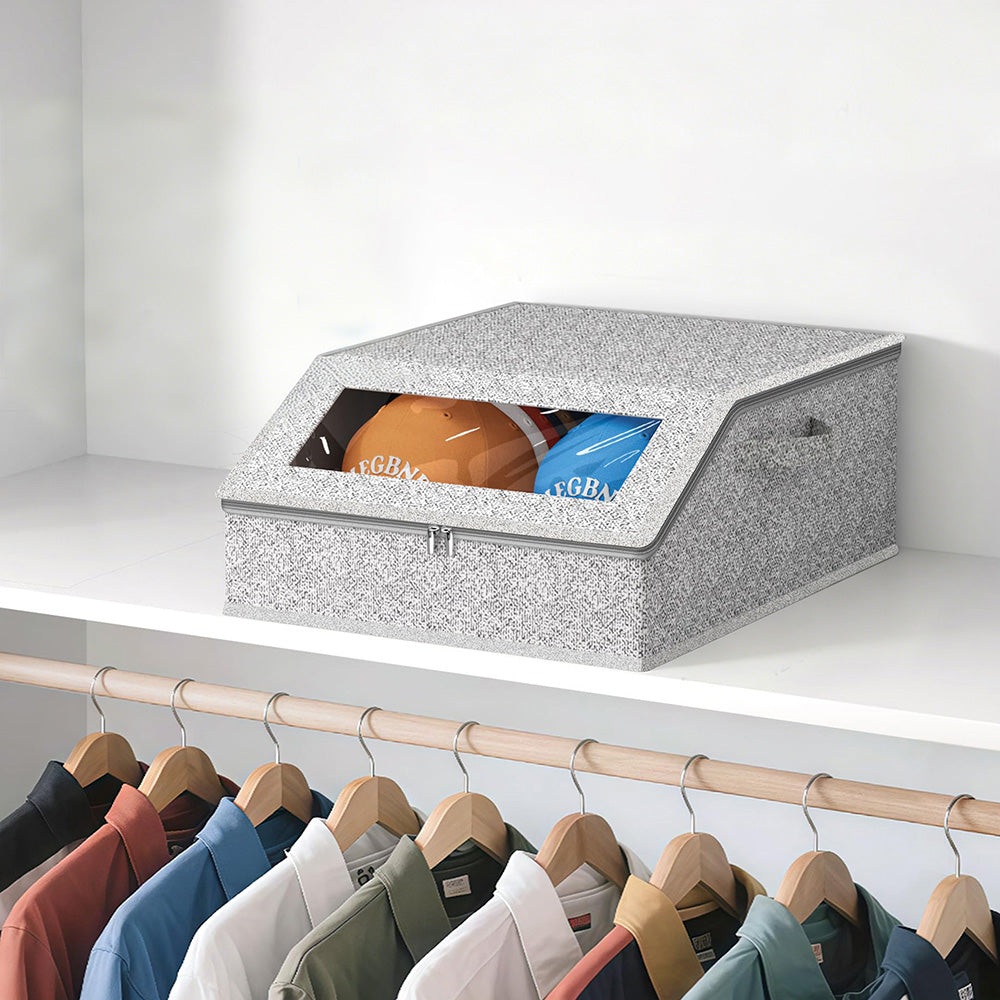 Large Capacity Hat Organizer Box Holds 30 Hats for Baseball Cap Wide Brim Cap