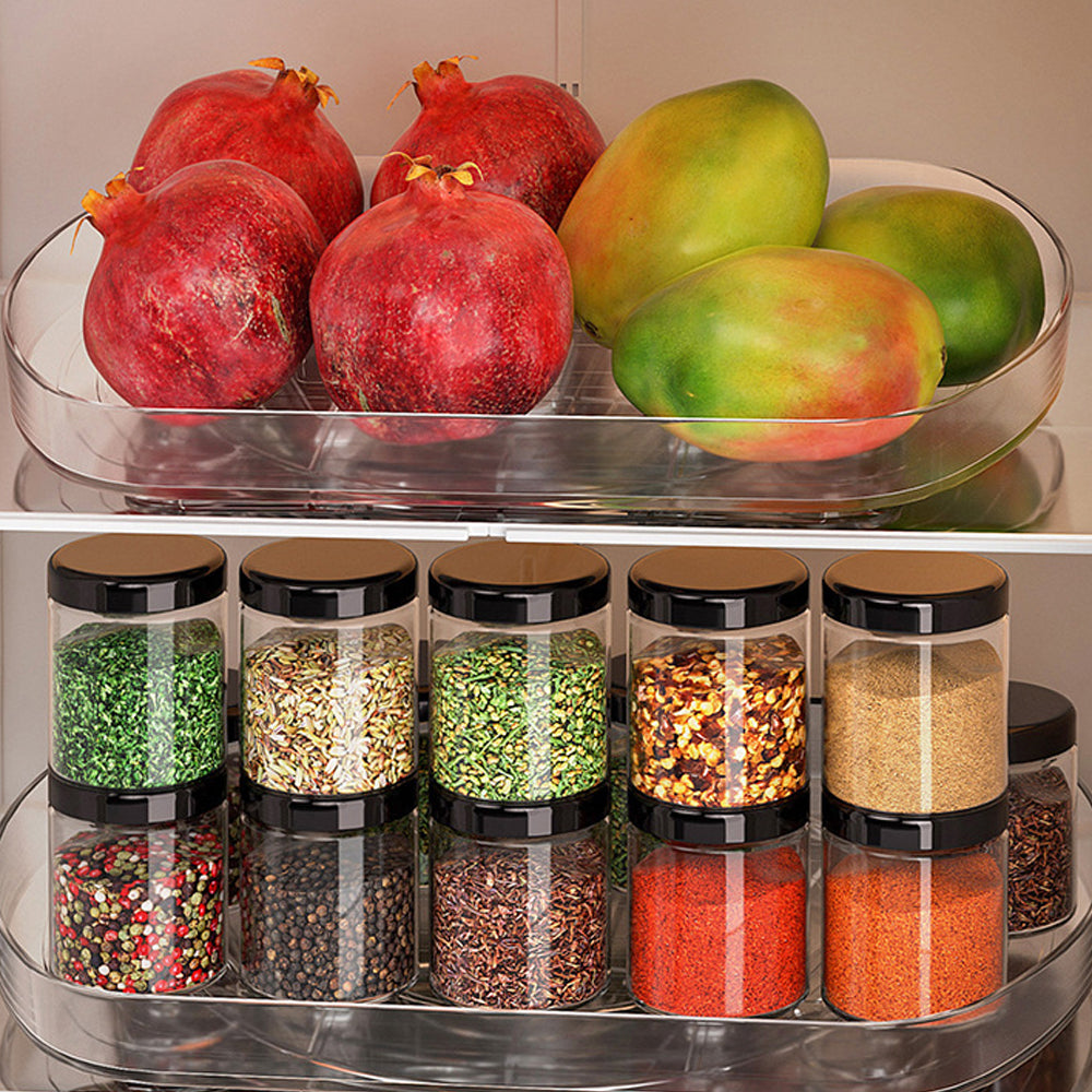 Rectangle Lazy Susan Turntable Organizer for Refrigerator