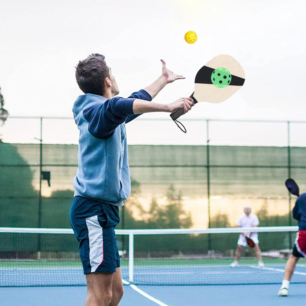 Portable Wooden Pickleball Paddle Set for Outdoor