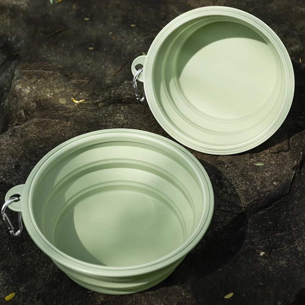 2 Pack Foldable Collapsible Dog Cat Pet Bowl