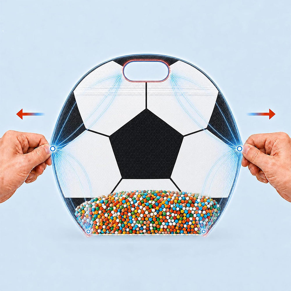 20 Soccer and American Football Resealable Candy Bags with Handles