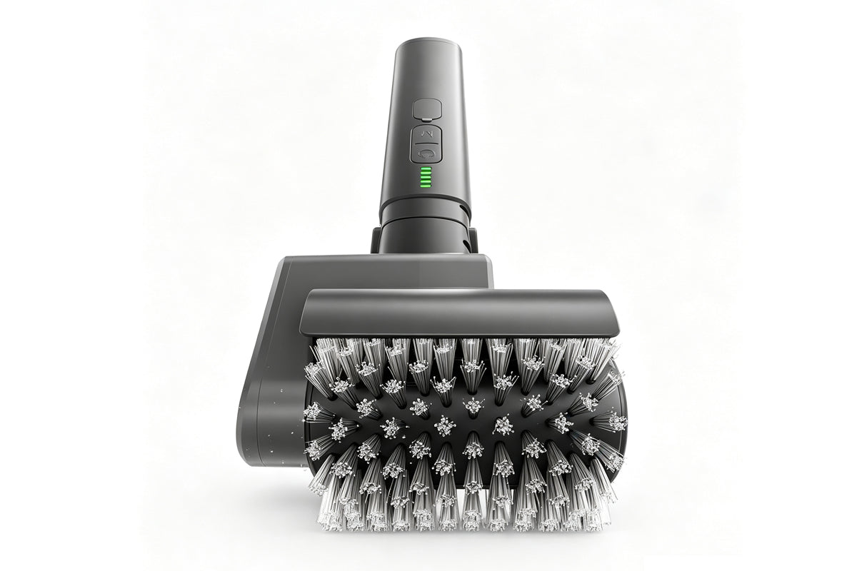 Wireless Electric BBQ Grill Cleaning Brush with 3 Replaceable Rollers Adjustable Angle Head