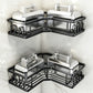 2 Piece Carbon Steel Adhesive Corner Shower Caddy Set for Bathroom