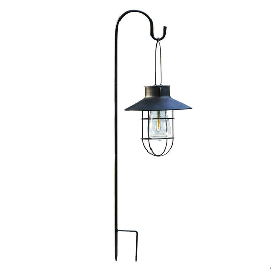 Solar Outdoor Hanging Retro Stake Lights with Shepherd Hook