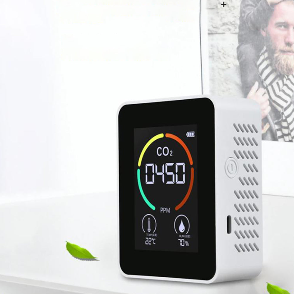 3-in-1 CO2 Meter Temperature Humidity Air Quality Monitor Detector